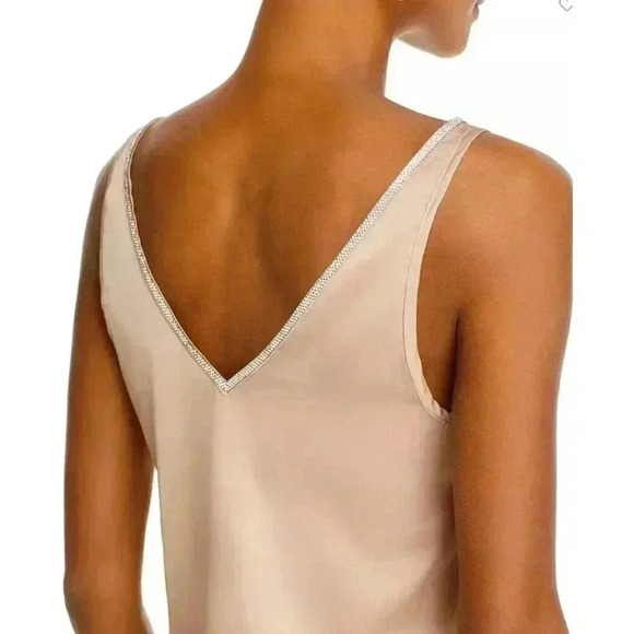 Generation Love Women's Christie Crystal Tank Small Latte Sleeveless Embellished - Picture 9 of 12